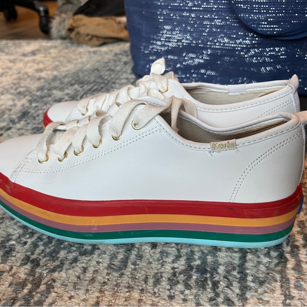 Keds rainbow platform shoes